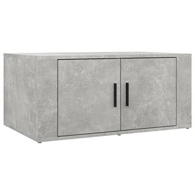 Salontafel 80x50x36 cm bewerkt hout betongrijs