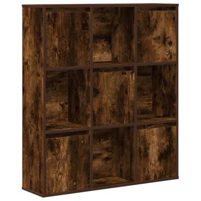 Boekenkast 89x24x101,5 cm bewerkt hout gerookt eikenkleurig