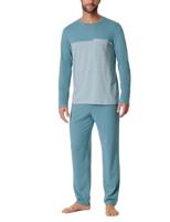 Schiesser Schiesser Pyjama Long bluegrey 181170 56/XXL - thumbnail