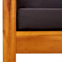 Tuinbank met luifel en voetenbanken massief acaciahout - thumbnail