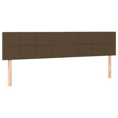 Boxspring met matras stof donkerbruin 140x200 cm - thumbnail