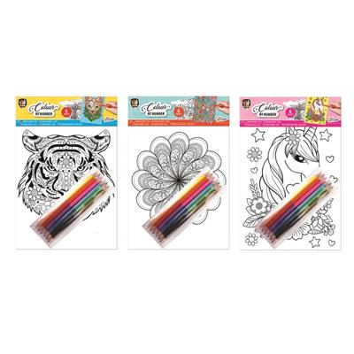 Grafix Kleuren op nummer a4 - leeuw