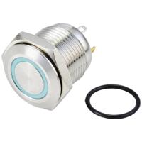 TRU COMPONENTS TC-10090920 GQ16F-10E/J/B/24V/S Vandalismebestendige druktoets 48 V/DC 2 A 1x uit/(aan) Moment Blauw IP65 1 stuk(s) - thumbnail