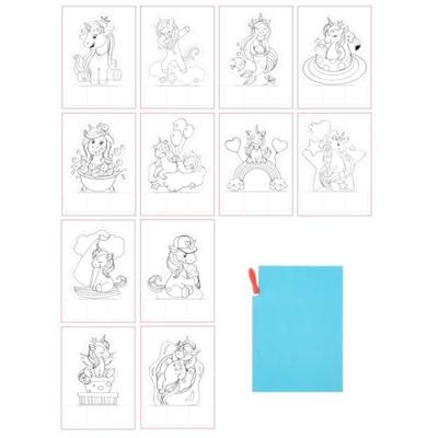 Basic Craft PushOut Pictures Eenhoorn