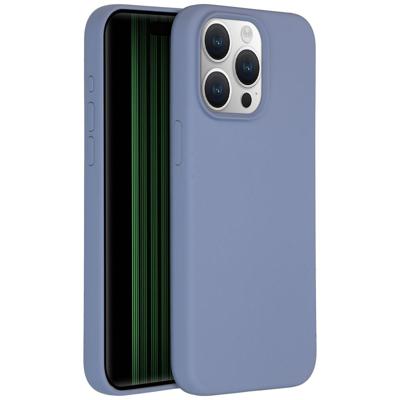 Accezz Liquid Silicone Backcover met MagSafe iPhone 15 Pro Max Telefoonhoesje Grijs