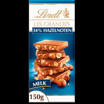 Lindt Les Grandes Milk Noisette 150g bij Jumbo