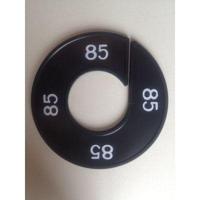 Maatring 9cm zwart/wit 85 - thumbnail