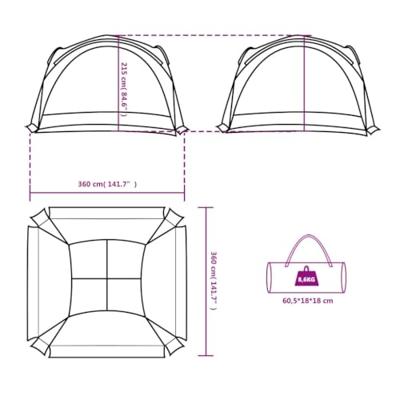 Partytent waterdicht blauw - thumbnail