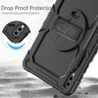 Casecentive Handstrap Pro Hardcase met handvat Galaxy Tab S9 Ultra zwart - thumbnail