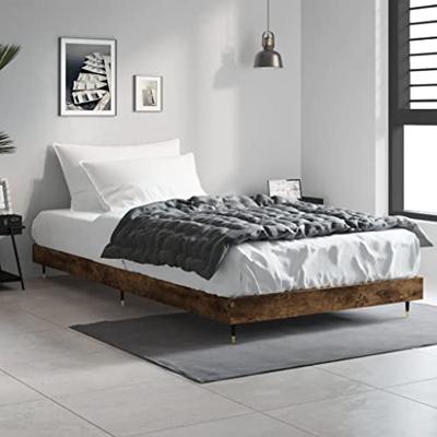 Bedframe zonder matras hout gerookt eikenkleurig 90x190 cm Bedframe zonder matras hout gerookt eikenkleurig 90x190 cm