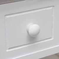 Bijzettafel 40x40x40 cm paulowniahout wit - thumbnail