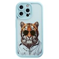 iPhone 15 Pro Max blauwe case - Tijger wild - thumbnail