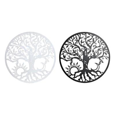 Wanddecoratie DKD Home Decor 100 x 1 x 100 cm Zwart Wit Indiaas (2 Stuks) Wanddecoratie DKD Home Decor 100 x 1 x 100 cm Zwart Wit Indiaas (2 Stuks)