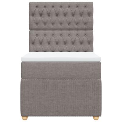 Boxspring met matras stof taupe 120x200 cm