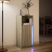 Dressoir met LED 42,5x34x100 cm bewerkt hout sonoma eikenkleur - thumbnail