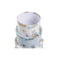 Set van opstapelbare opbergboxen DKD Home Decor Karton Stads 37,5 x 37,5 x 18 cm - thumbnail
