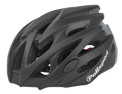 Polisport helm twig mat zwart/ grijs m 55-58cm easy-lock