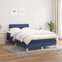 Boxspring met matras stof blauw 120x190 cm - thumbnail
