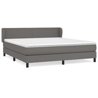 Boxspring met matras kunstleer grijs 160x200 cm - thumbnail