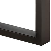 Bankje 110 cm massief ruw mangohout en staal - thumbnail