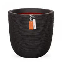 Bloempot Pot bol rib nl 35x34 - zwart Capi Nature - Capi europe - thumbnail