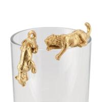 Daan Kromhout Bloempothanger tiger goudkleurig 6 cm 2 assorti | 24 stuks - thumbnail