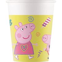 Gele Peppa Pig Feestbekers (8st) - thumbnail