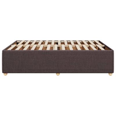 Bedframe zonder matras stof donkerbruin 140x190 cm