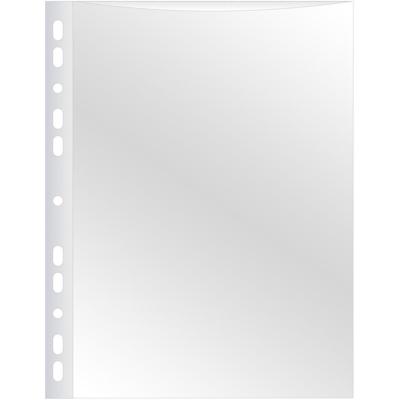 Q-CONNECT geperforeerde showtas A4 11-gaatsperforatie glashelder 80 micron pak van 50 stuks