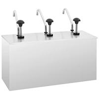 Sausdispenser 3x3,5 L roestvrij staal - thumbnail