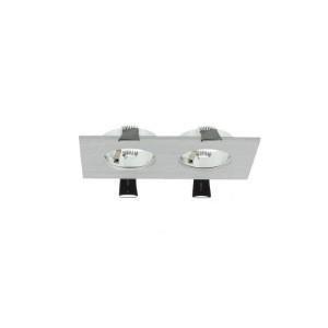 Inbouwspot LED armatuur aluminium 2 voudig warm wit Luzern