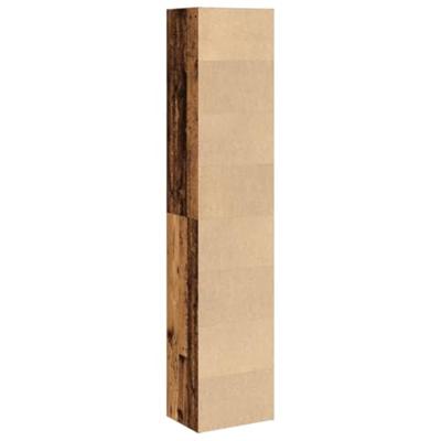Boekenkast 40x30x189 cm bewerkt hout oud houtkleurig