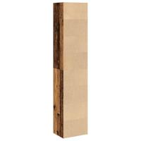 Boekenkast 40x30x189 cm bewerkt hout oud houtkleurig - thumbnail