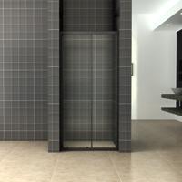 Wiesbaden Skyline nis schuifdeur 1200 x 2000 x 8 mm nano helder glas/mat zwart 20.3732 - thumbnail