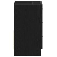 Wastafelkast 63x30x54 cm spaanplaat zwart eikenkleurig - thumbnail