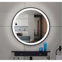 Wiesbaden Spiegel Lista Nera met LED Verlichting Dimbaar Rond 100 cm Mat Zwart - thumbnail