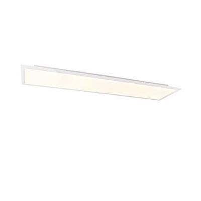 QAZQA Modern LED paneel staal 120 cm incl. LED 4-staps dimbaar - Liv QAZQA Modern LED paneel staal 120 cm incl. LED 4-staps dimbaar - Liv