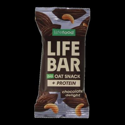 Lifefood Lifebar oatsnack proteine chocolate delight bio 40 Gram