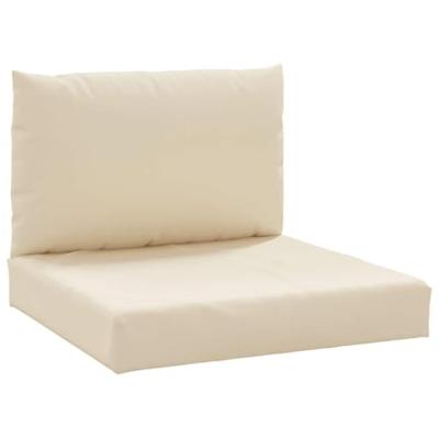 Palletkussens 2 st stof beige - thumbnail