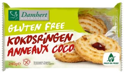 Damhert Koekjes Kokosringen met Fruitvulling 240 gram