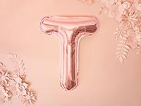 Folieballon T Rose Goud 35 cm - thumbnail