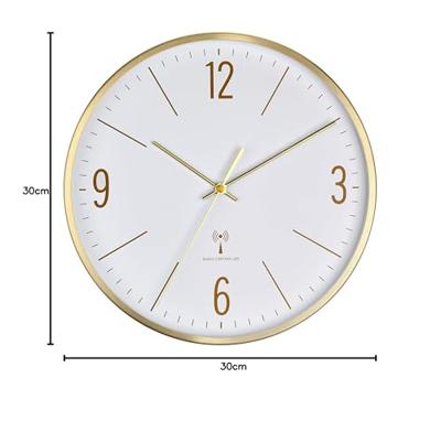 TFA Dostmann 60.3534.53 Wandklok Zendergestuurd 30 cm x 4.5 cm x 30 cm Goud