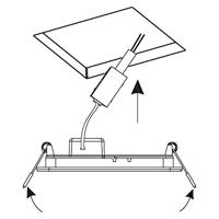 Eglo Vierkante downlighter Fueva 5 5,5cm - 3000K 11cm wit 99162 - thumbnail