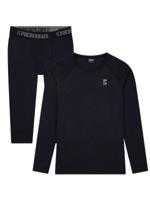 Poederbaas Thermoset Merinowol Heren - Thermoshirt + Thermolegging 3/4 - Zwart-S - thumbnail