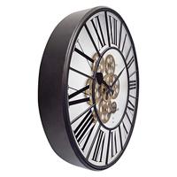 NeXtime NE-3283WI Gear Klok William 50 cm + Bewegende Tandwielen Wit - thumbnail