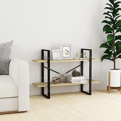 Boekenkast met 2 schappen 100x30x70 cm spaanplaat sonoma eiken