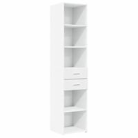 Hoge kast 40x42,5x185 cm bewerkt hout wit - thumbnail