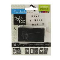 Vaessen Creative • lichtbox monochrome symbols 18pcs - thumbnail