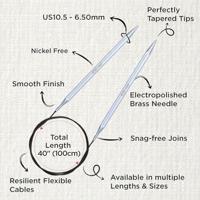 KnitPro Nova Cubics rondbreinaald 100 cm - thumbnail