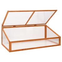 VidaXL Broeikas 110x58,5x39 cm vurenhout oranje - thumbnail